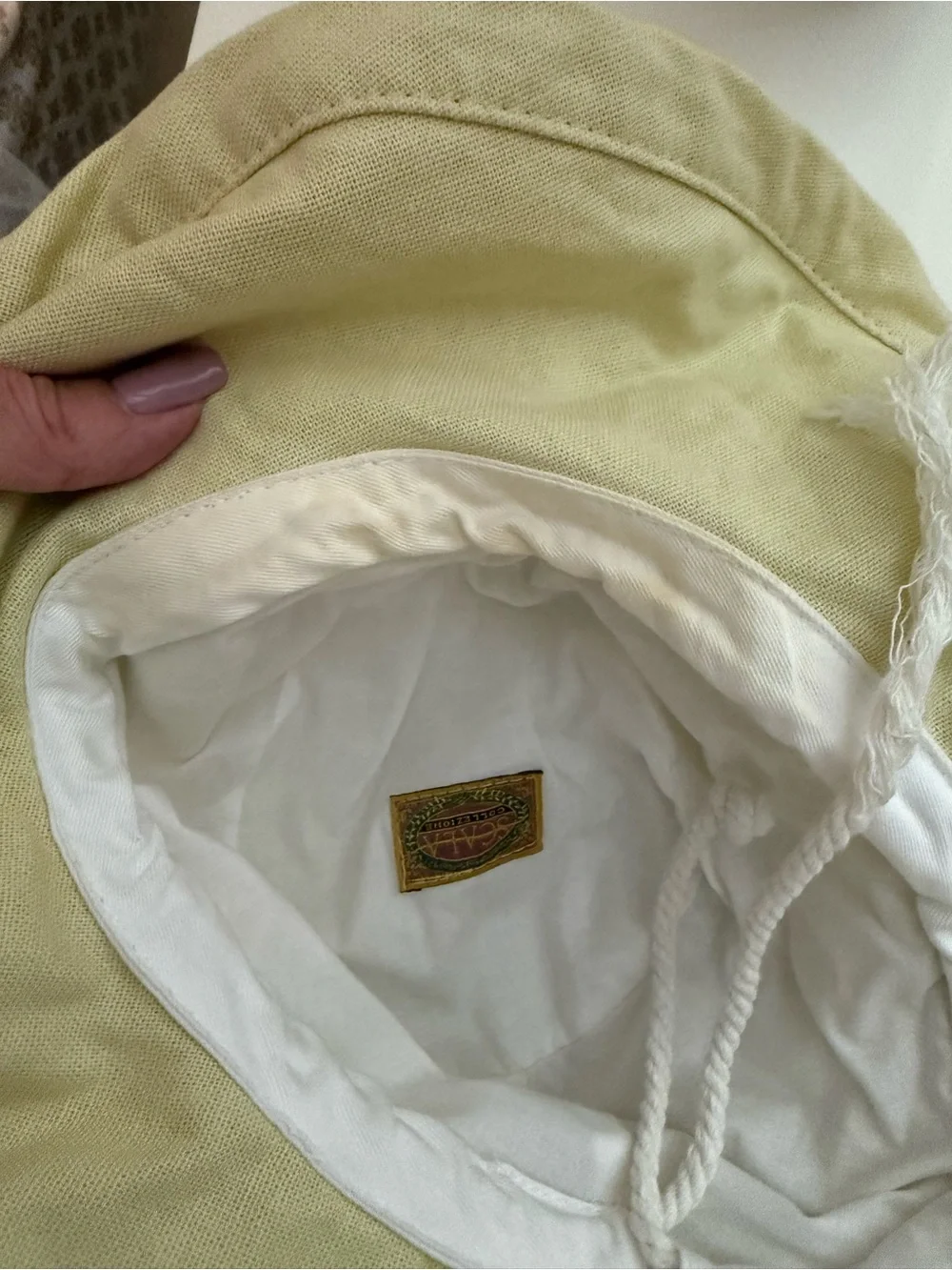 Scala Canvas Wide Brim Bucket Hat - Yellow/Tan- Adjustable & Packable